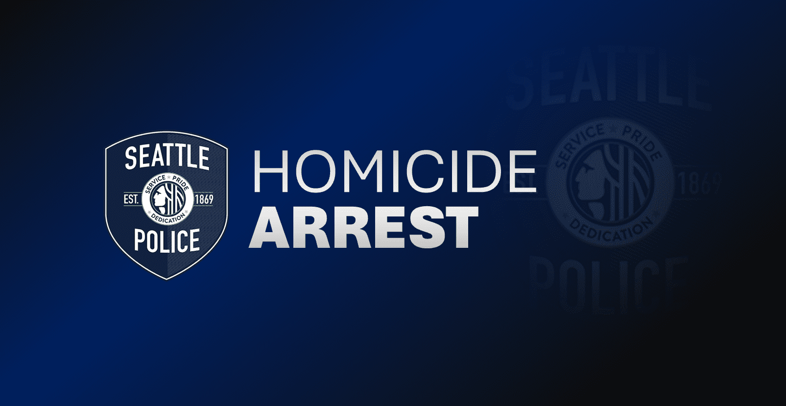 Seattle Police Department homicide arrest graphic
