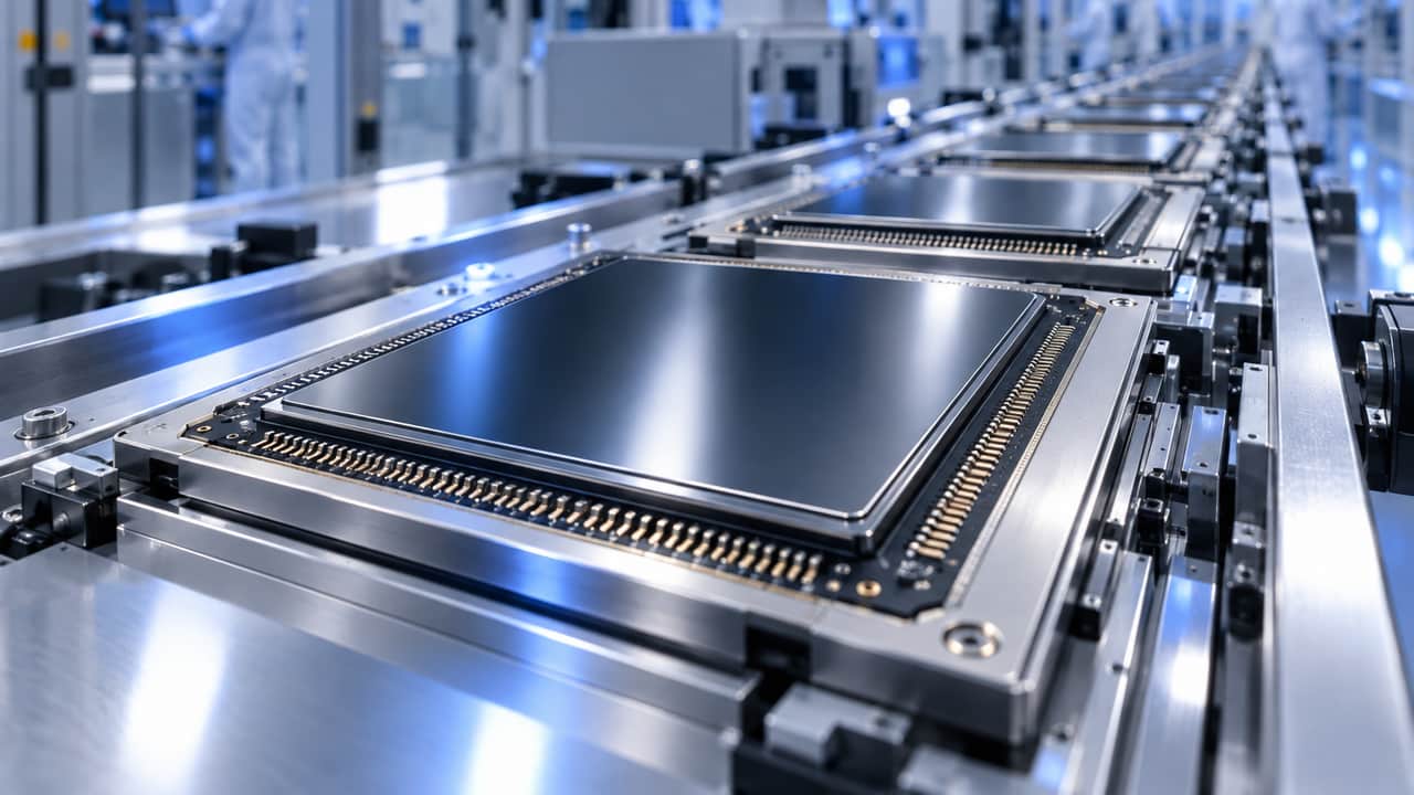 Illustration of Huawei Ascend chips overtaking Nvidia in China's AI market