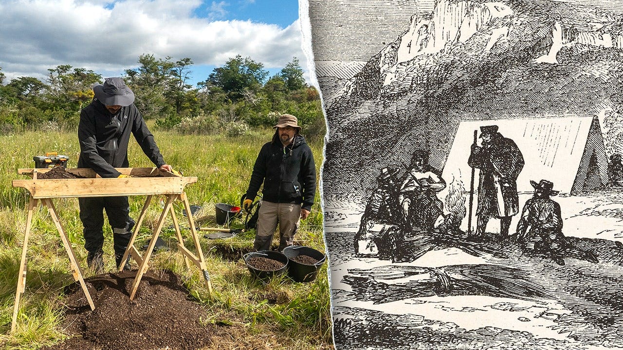 Silver coin found at the Port Famine "Spanish Roanoke" site in Patagonia