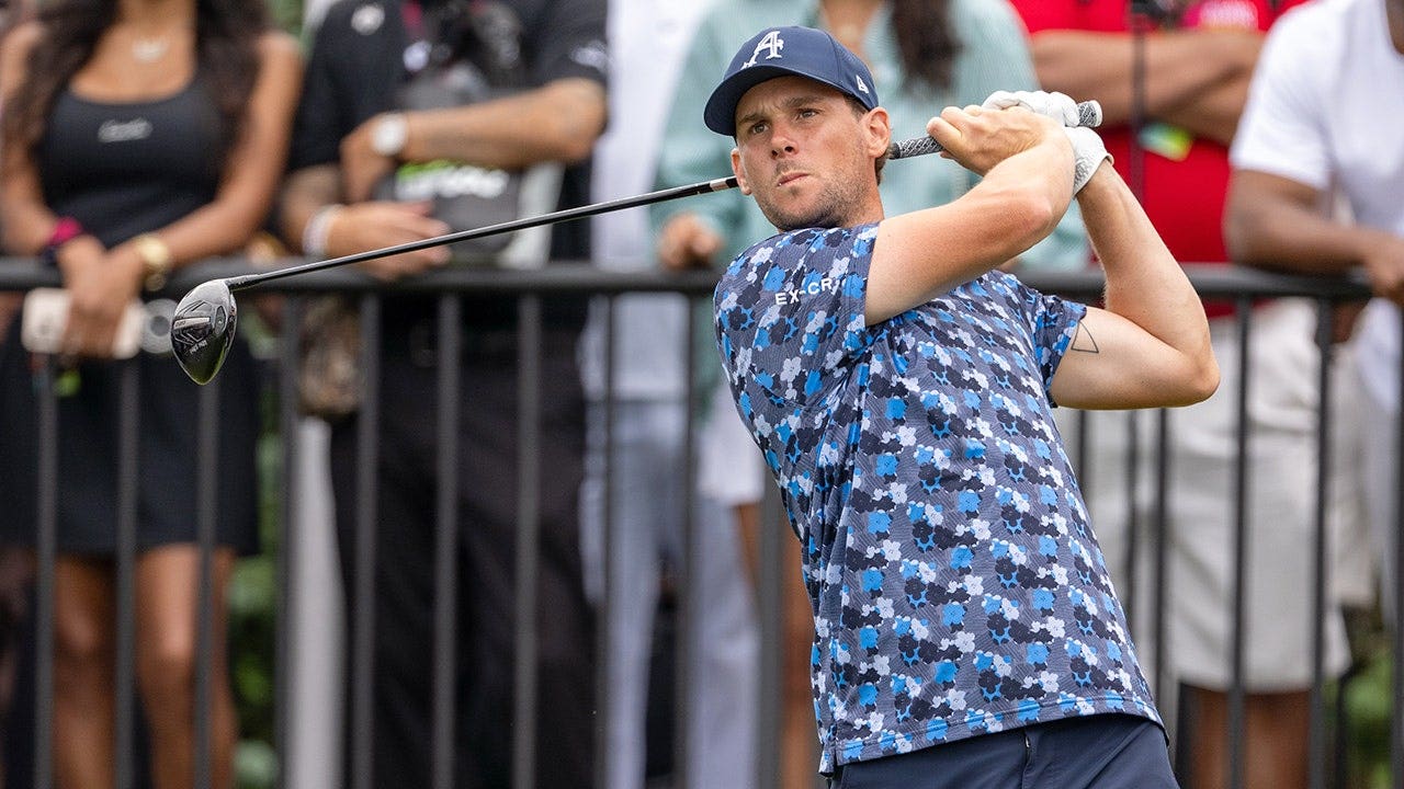 Thomas Pieters at a LIV Golf event in Indianapolis, who says he would rather retire than rejoin the PGA Tour