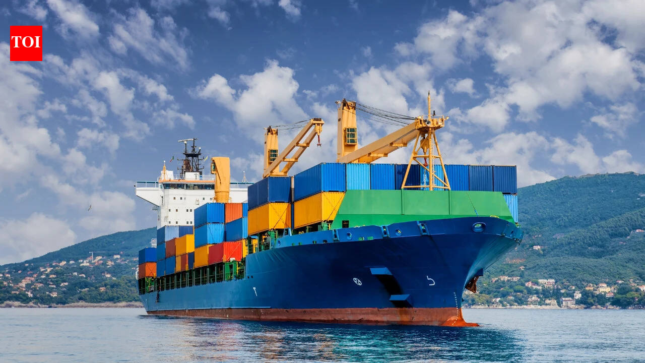 Graph showing global container freight rates