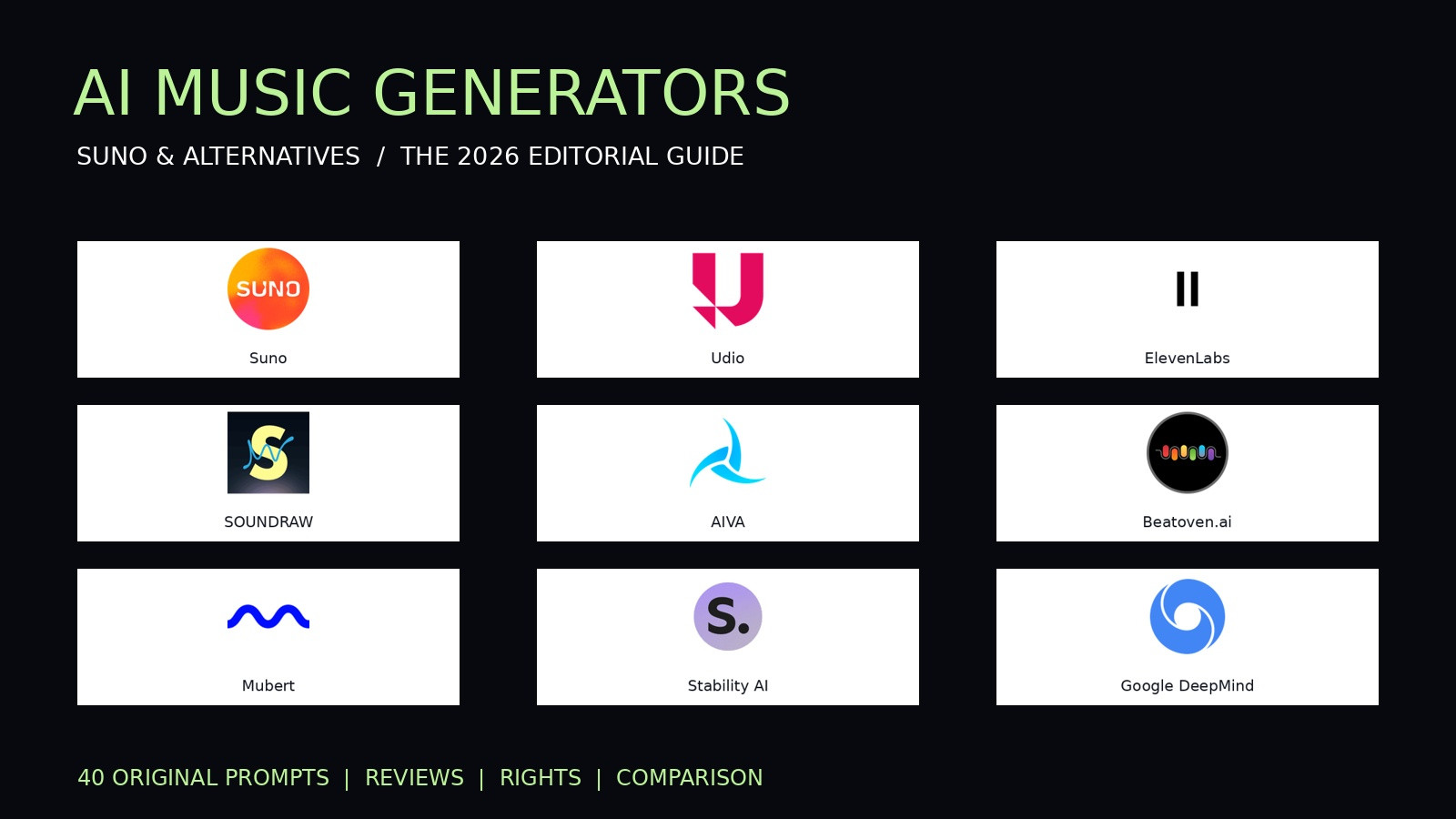 AI Music Generators comparison