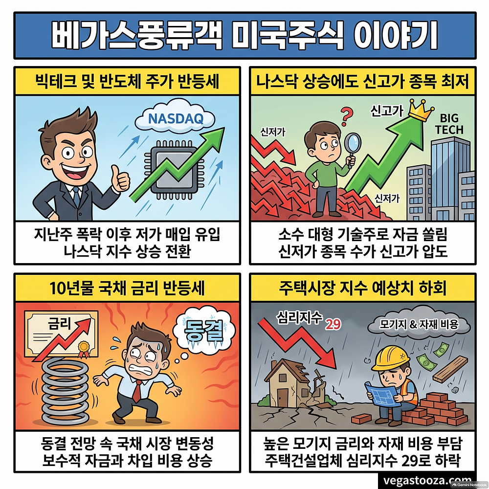 미국 반도체 섹터 반등을 나타내는 차트