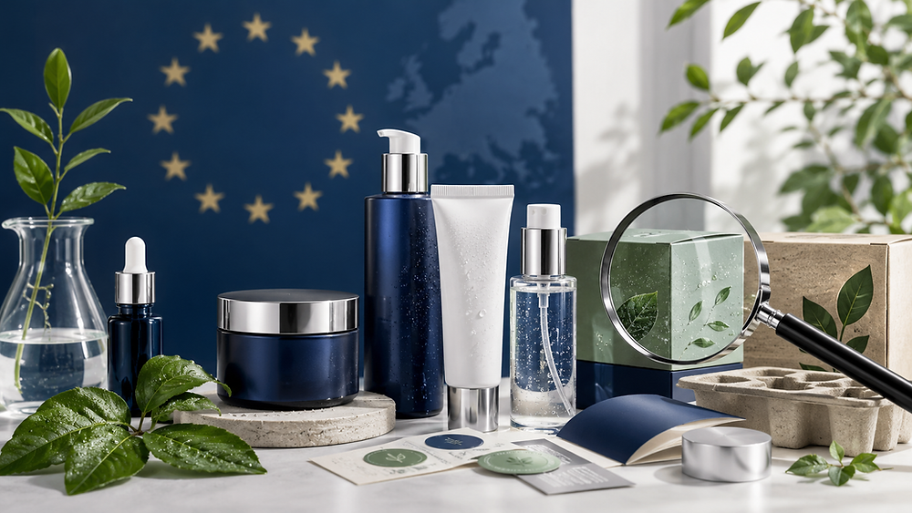 Infographic on EU greenwashing rules for cosmetics