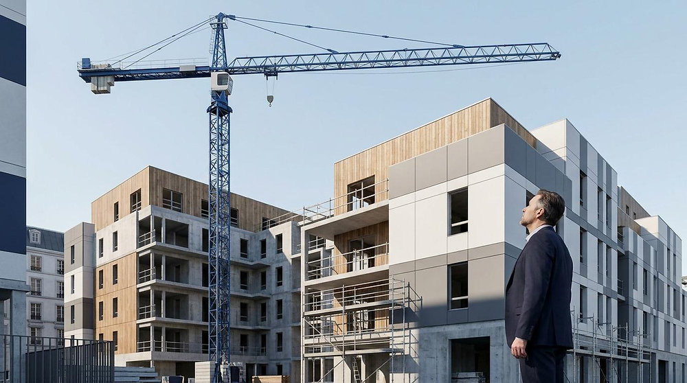 French housing construction site