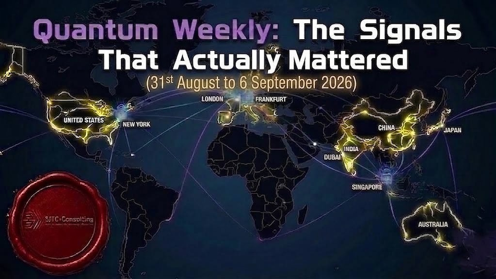 Illustration of global quantum computing signals