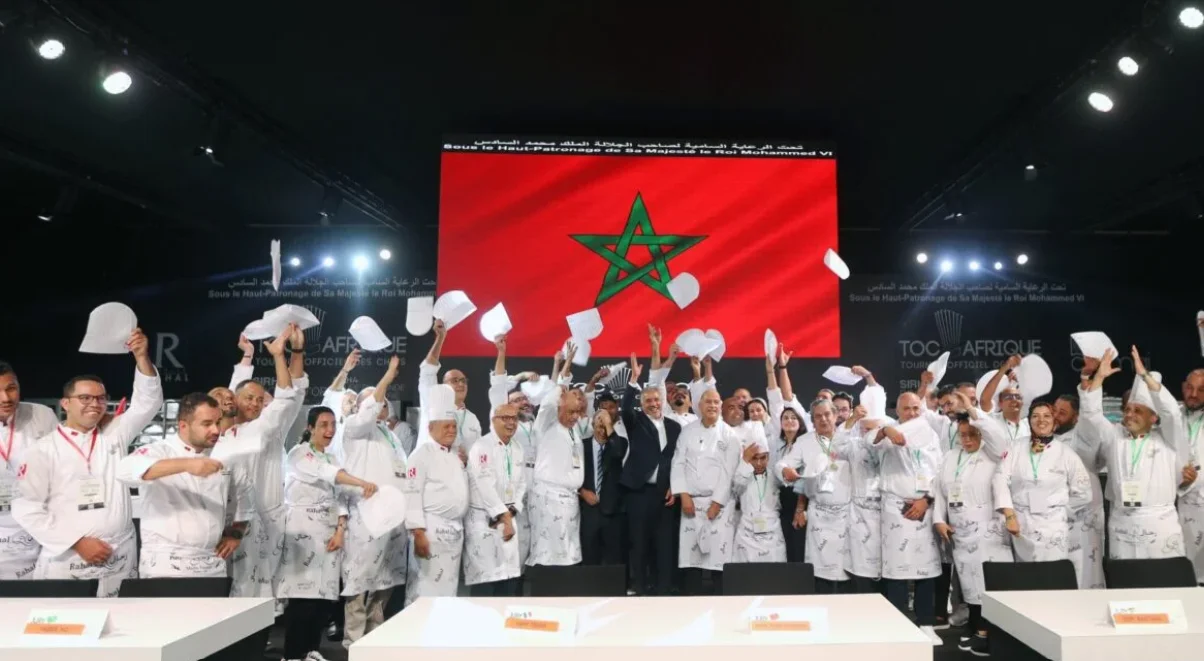 Morocco's victorious culinary team at African selections