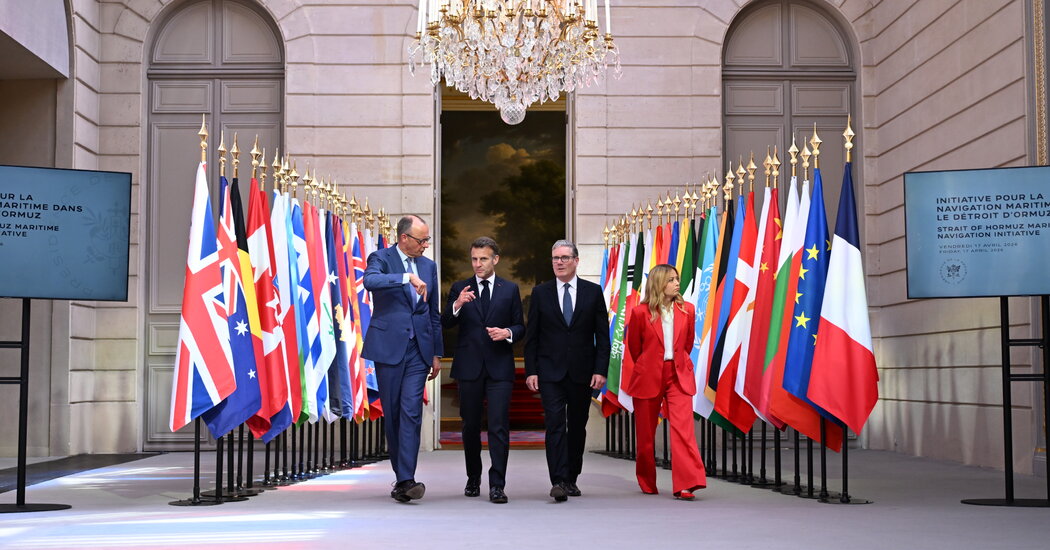 European leaders discuss international mission for the Strait of Hormuz