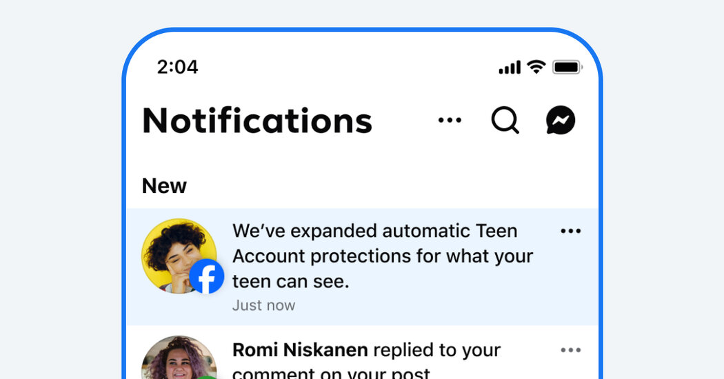 Meta's new teen safety interface for Instagram and Facebook