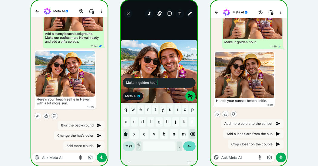 Meta Muse Image interface showcasing AI-generated vacation scene