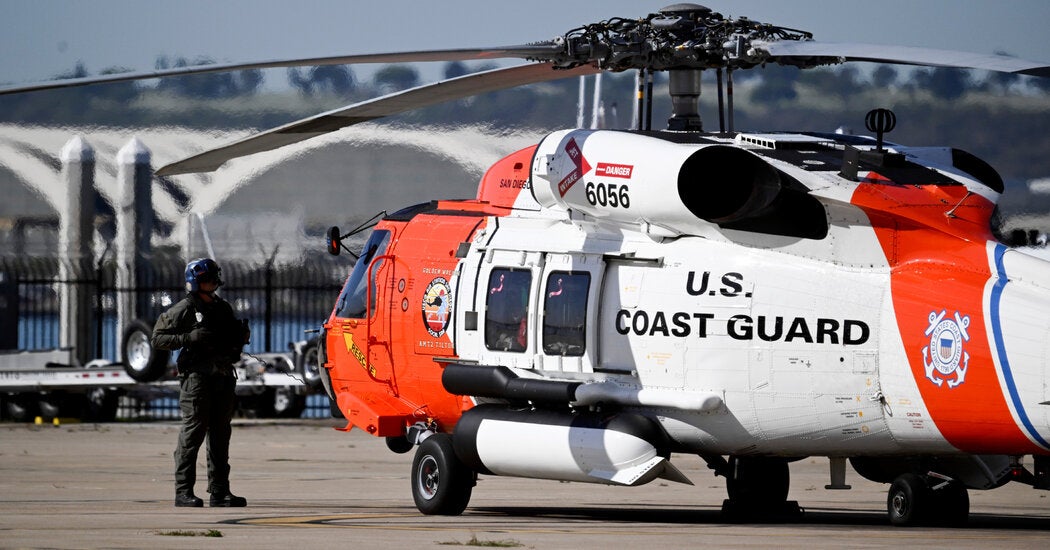 Image of the rescue operation off the coast of Baja California