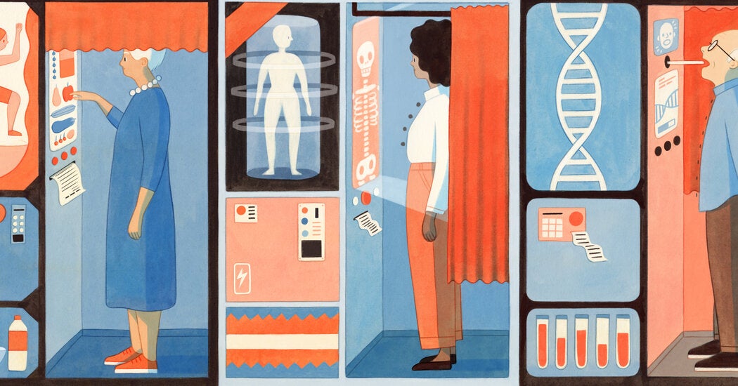 Illustration representing the mainstreaming of longevity medicine in major health systems
