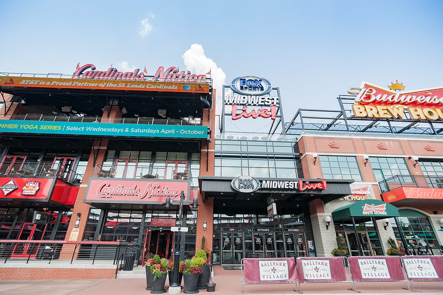 Ballpark Village street scene during the festival