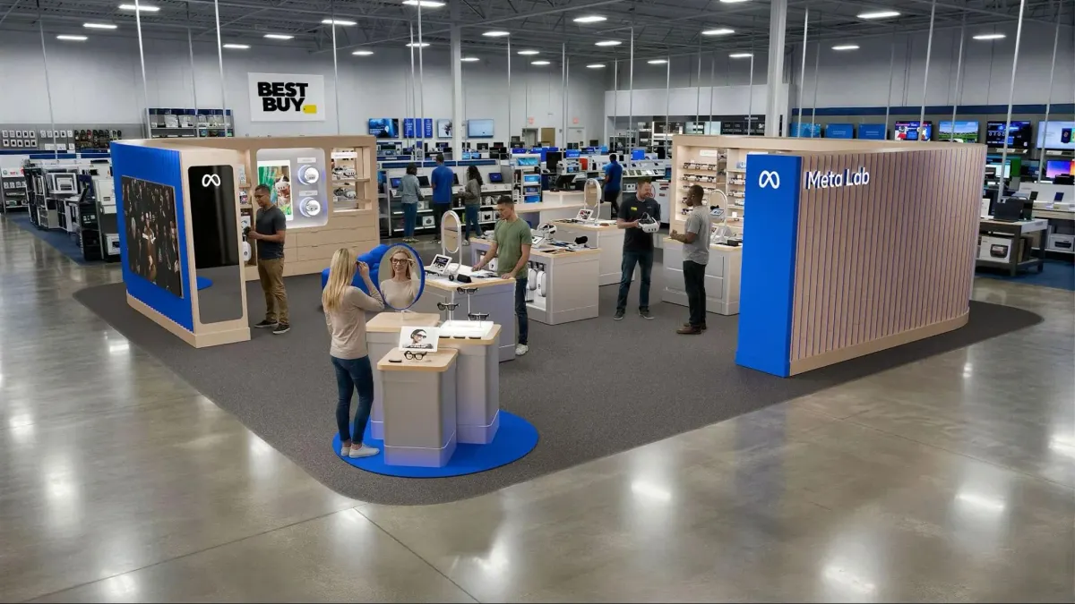 Meta Lab retail display in Best Buy store