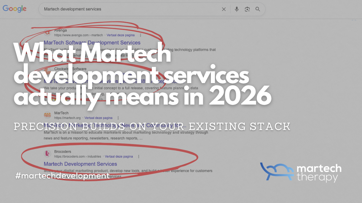 MarTech development services concept illustration