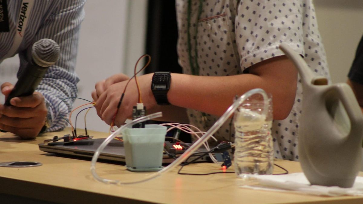NMSU STEM Achievers summer camp promotional image showing technology equipment