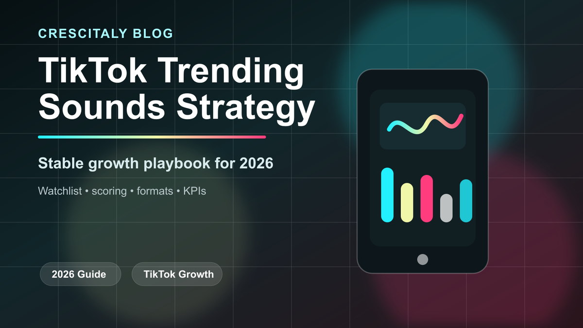 TikTok trending sounds and growth strategy graphic
