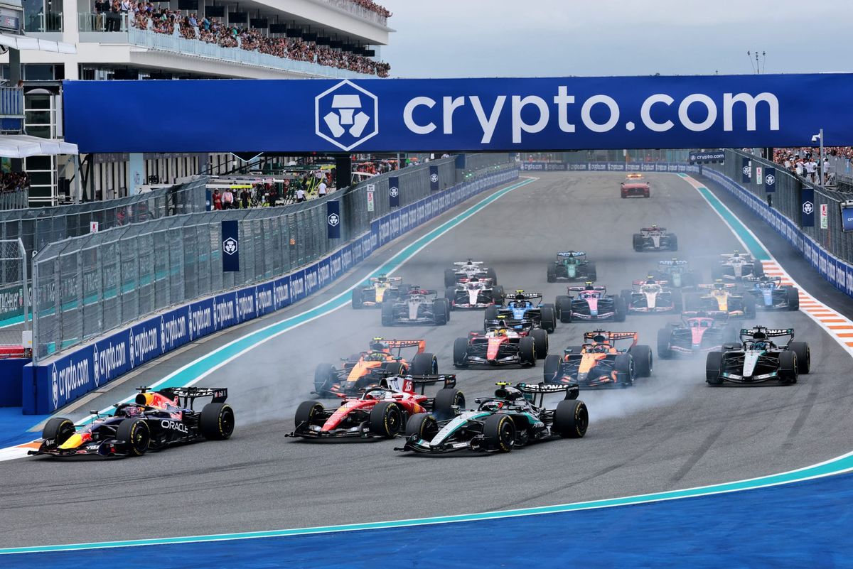 Miami Grand Prix 2026 race action at Hard Rock Stadium
