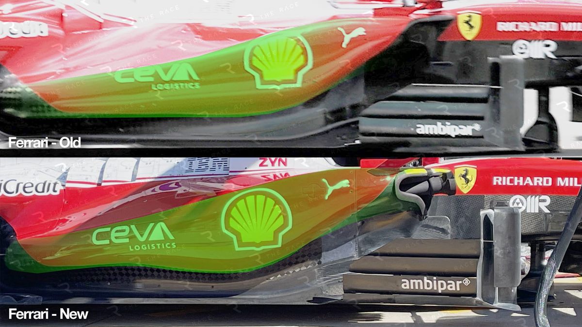 Ferrari SF-26 with new sidepod aero upgrade