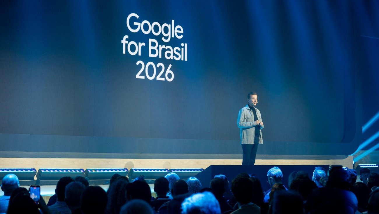 Logo Google em evento Brasil 2026