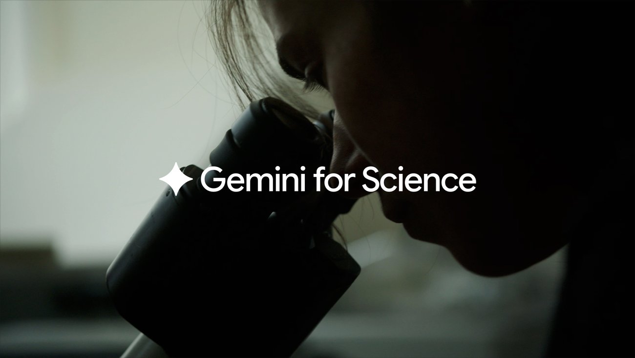 Gemini for Science blog header showing AI tools for scientific discovery