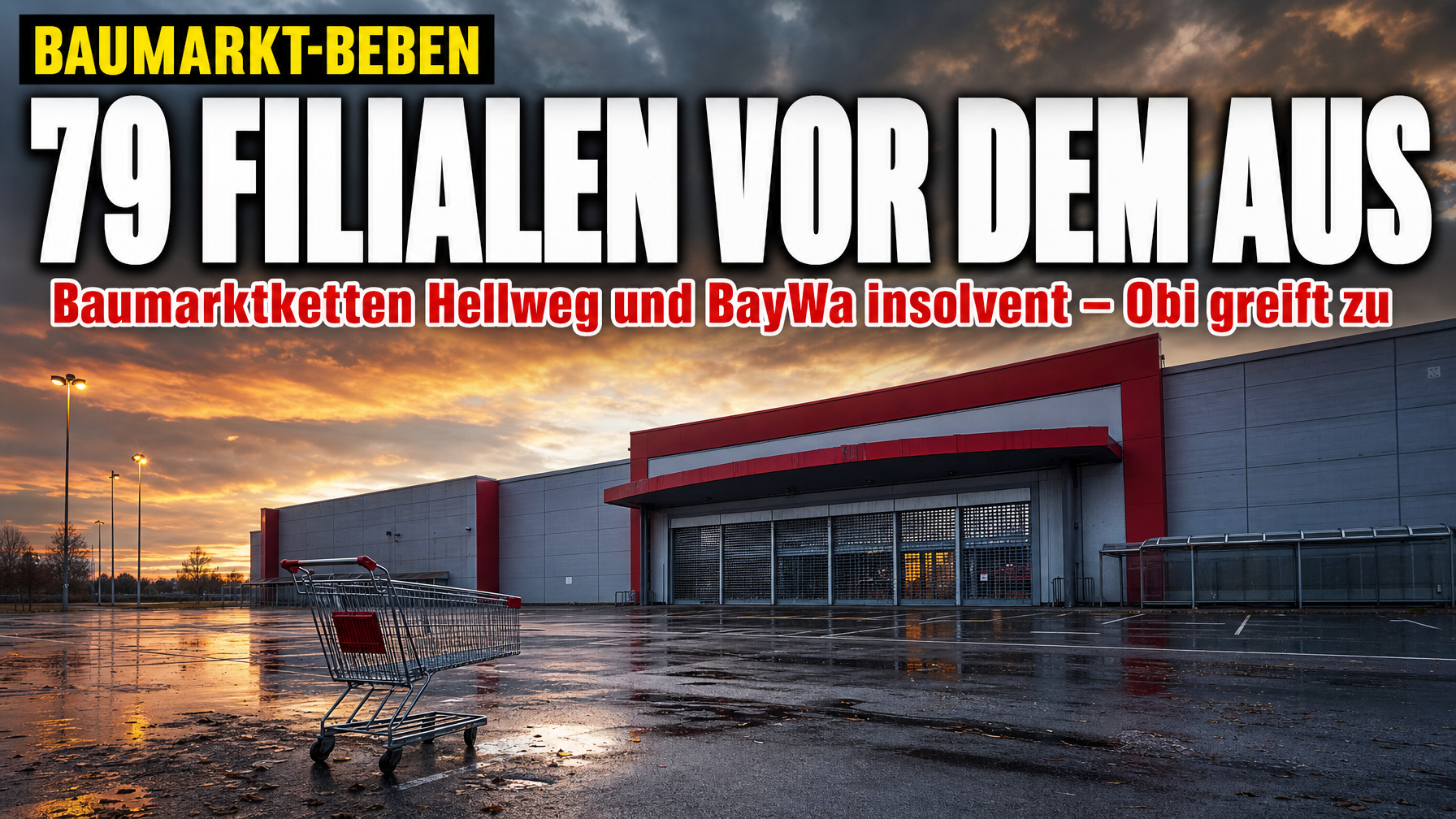 Hellweg store signage during the insolvency process