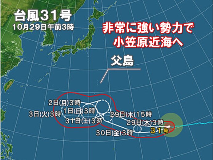 Typhoon 31 forecast path comparison