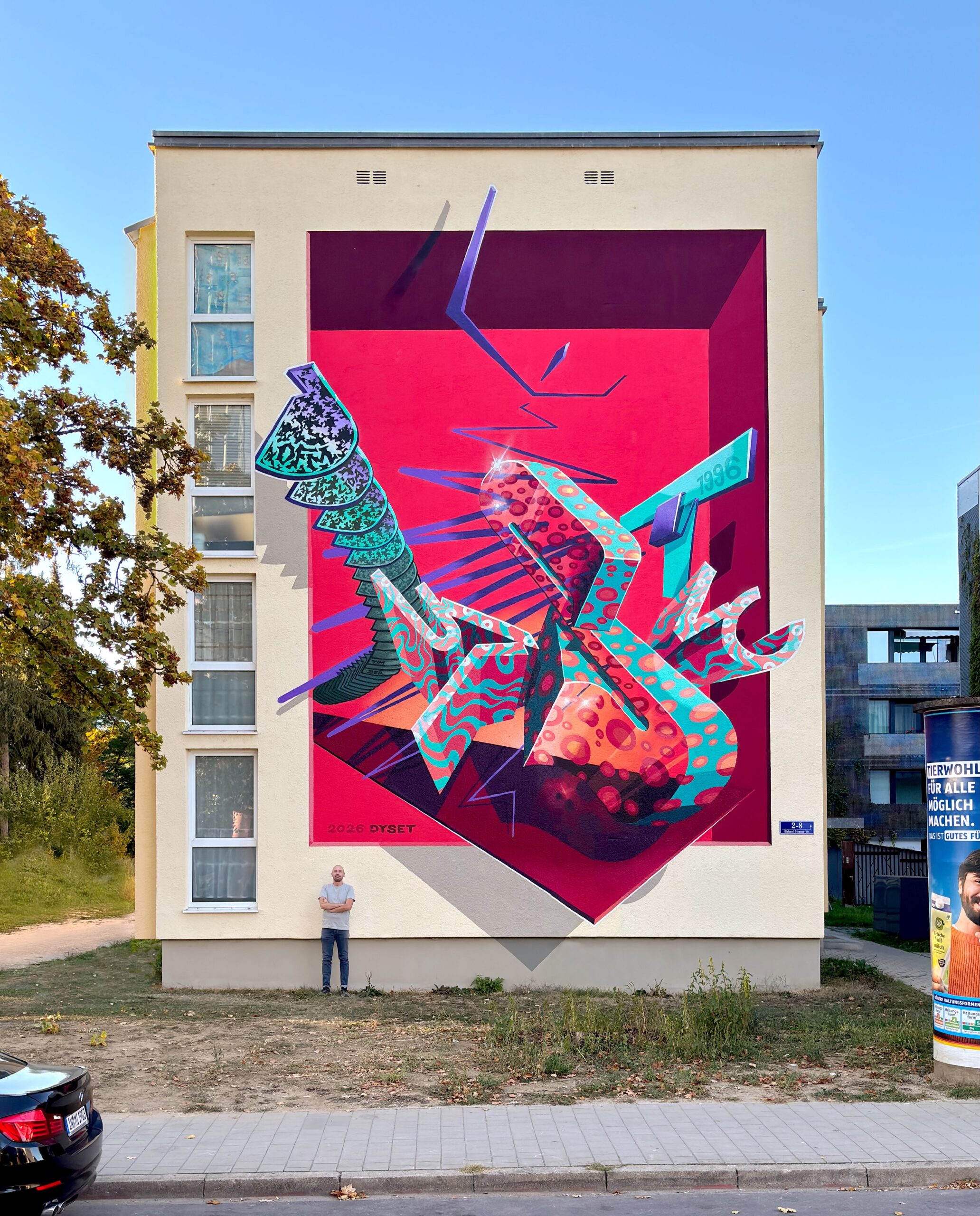 DYSET's mural celebrating 30 years of graffiti in Ingolstadt