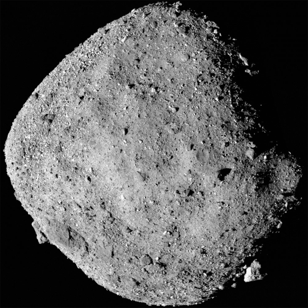 Illustration of Bennu dust analysis