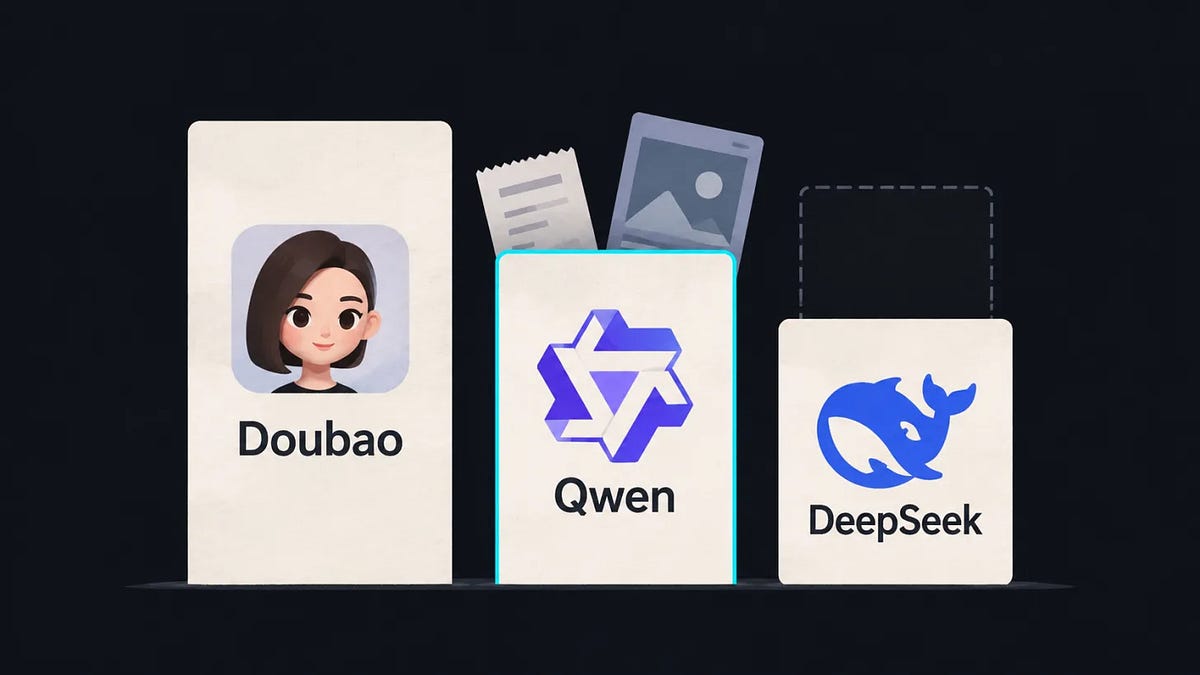 Chart showing Qwen overtaking DeepSeek in China's AI app market share