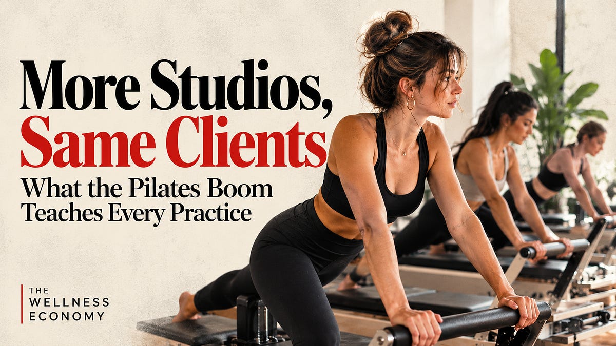 Illustration of crowded Pilates market dynamics