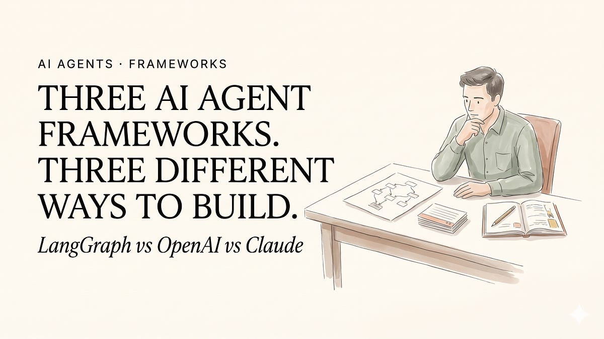 2026년 주요 에이전트 프레임워크 아키텍처 비교