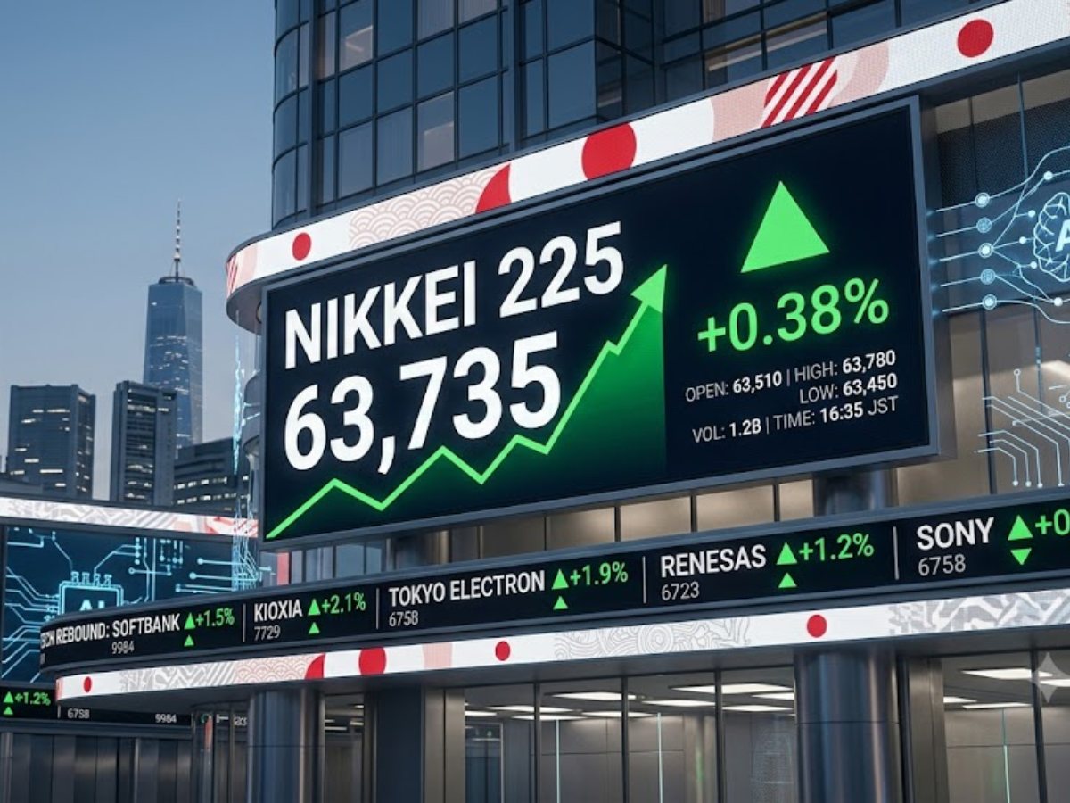 Tokyo stock market trading floor activity