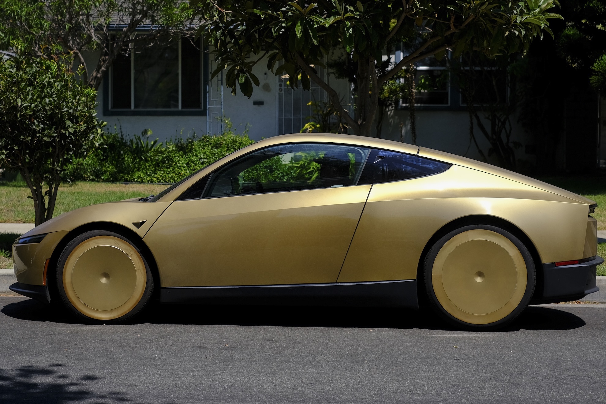 Tesla Cybercab on a street