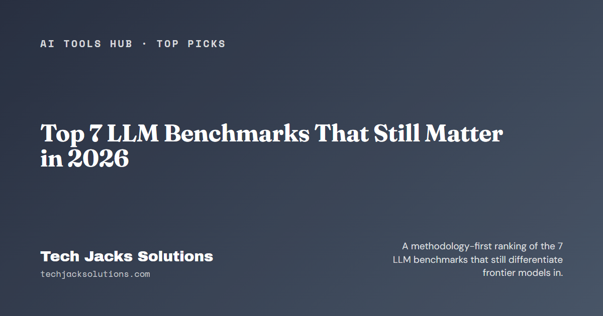 Most important LLM benchmarks in 2026