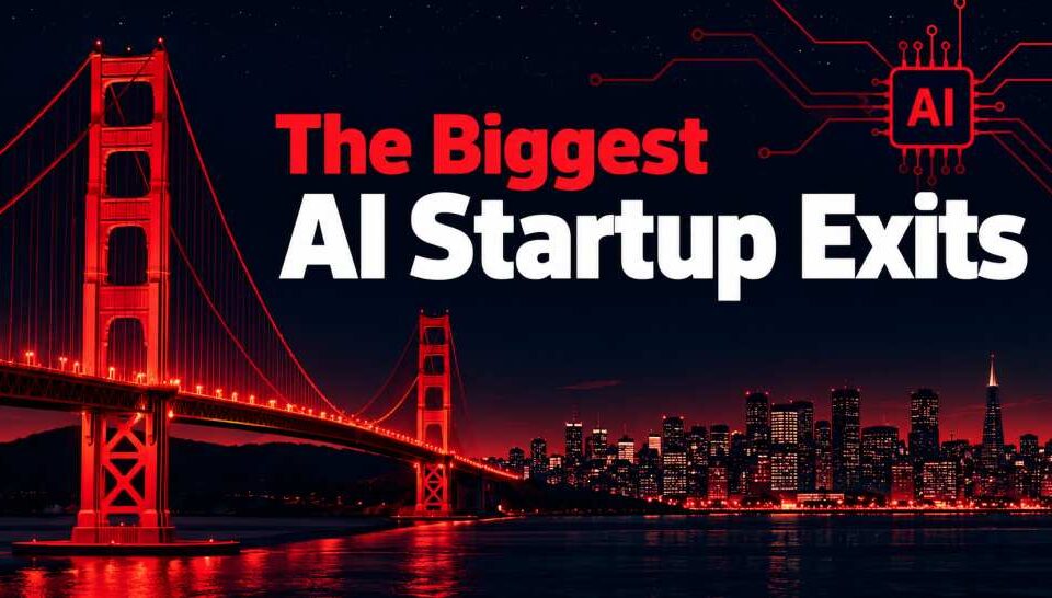 Graph showing AI startup exits and acquisition values