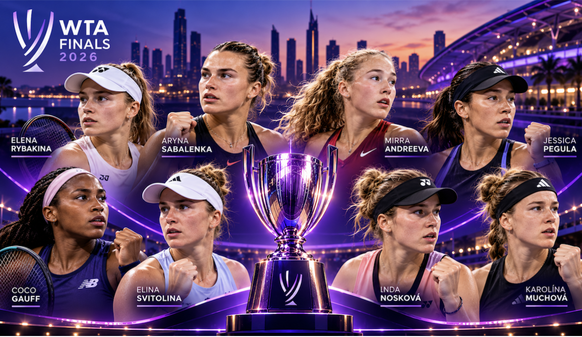 Screenshot of WTA Finals 2026 qualification race standings