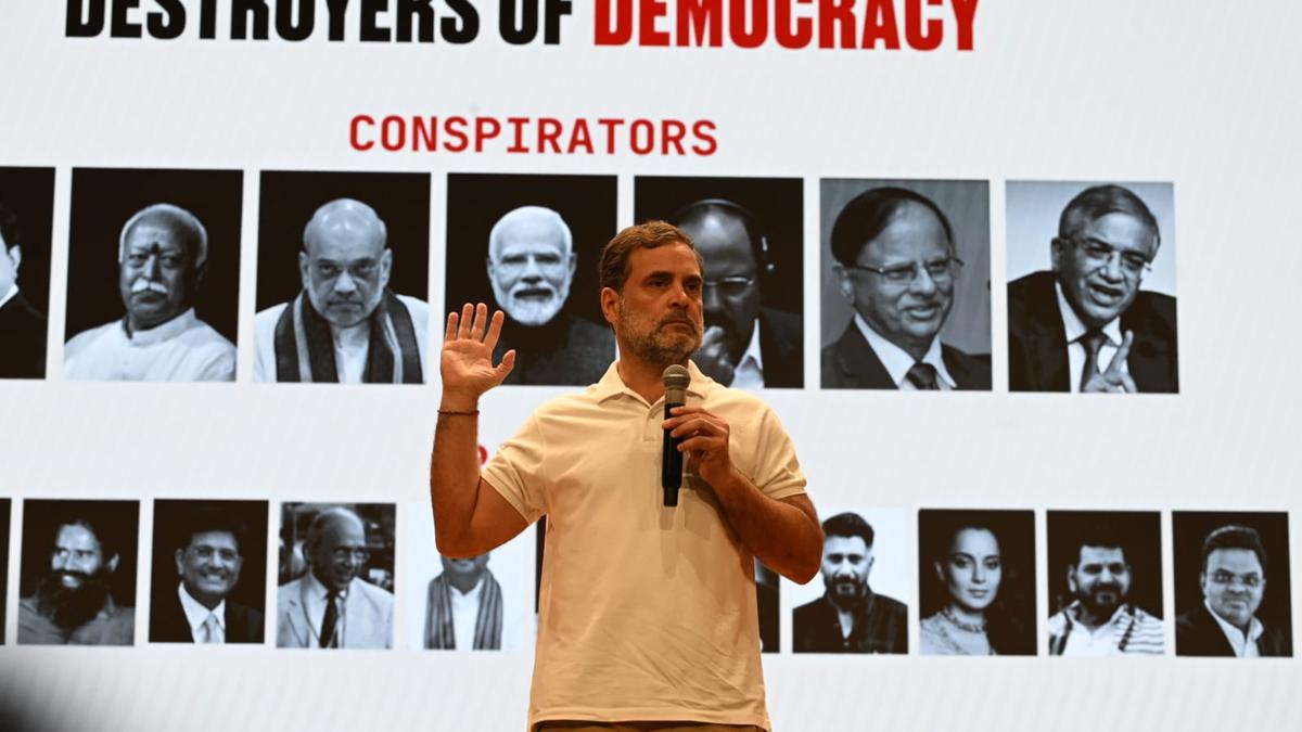 Rahul Gandhi addressing media in New Delhi