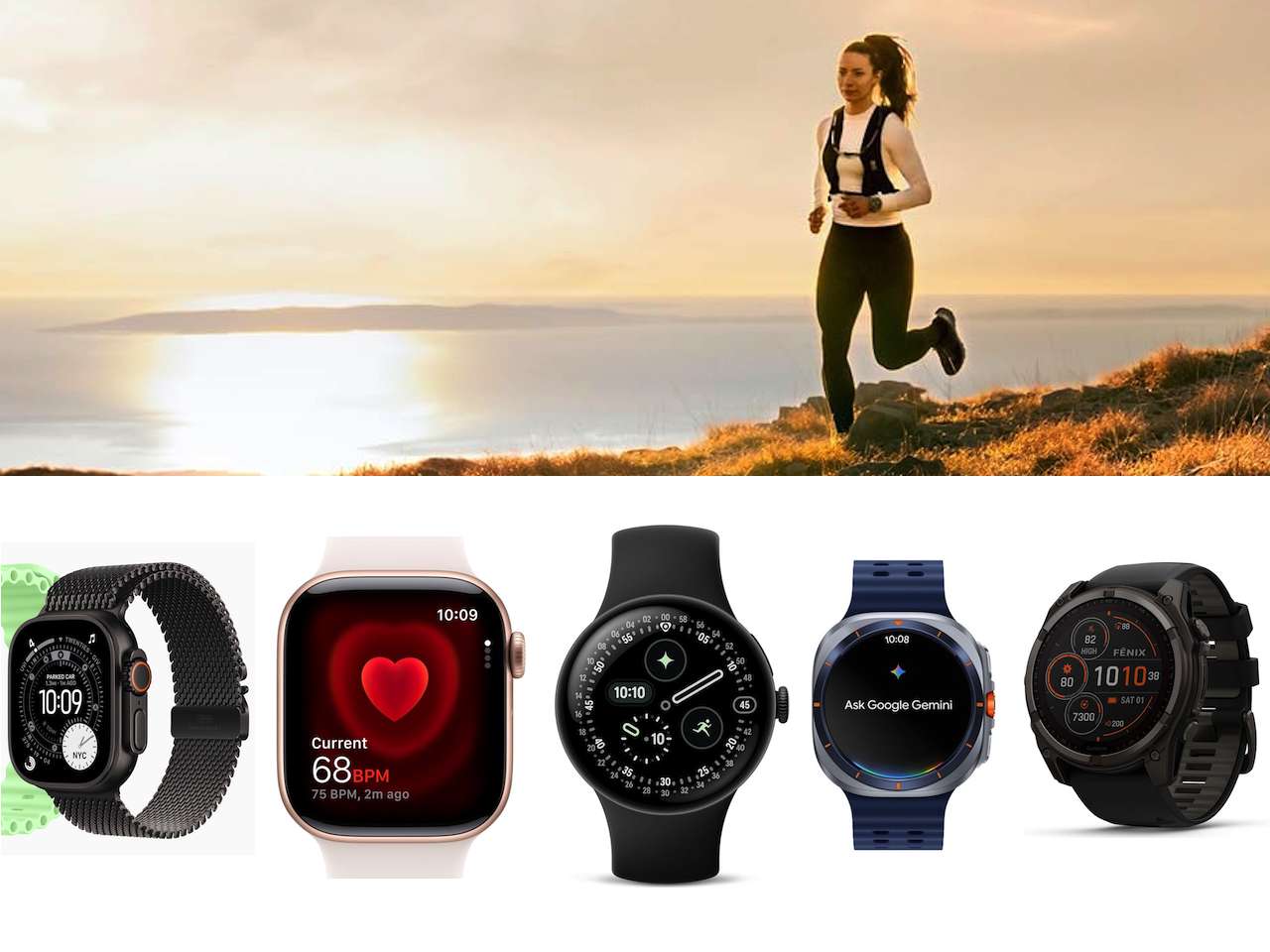 Promotional image highlighting five anticipated smartwatches for fall 2026
