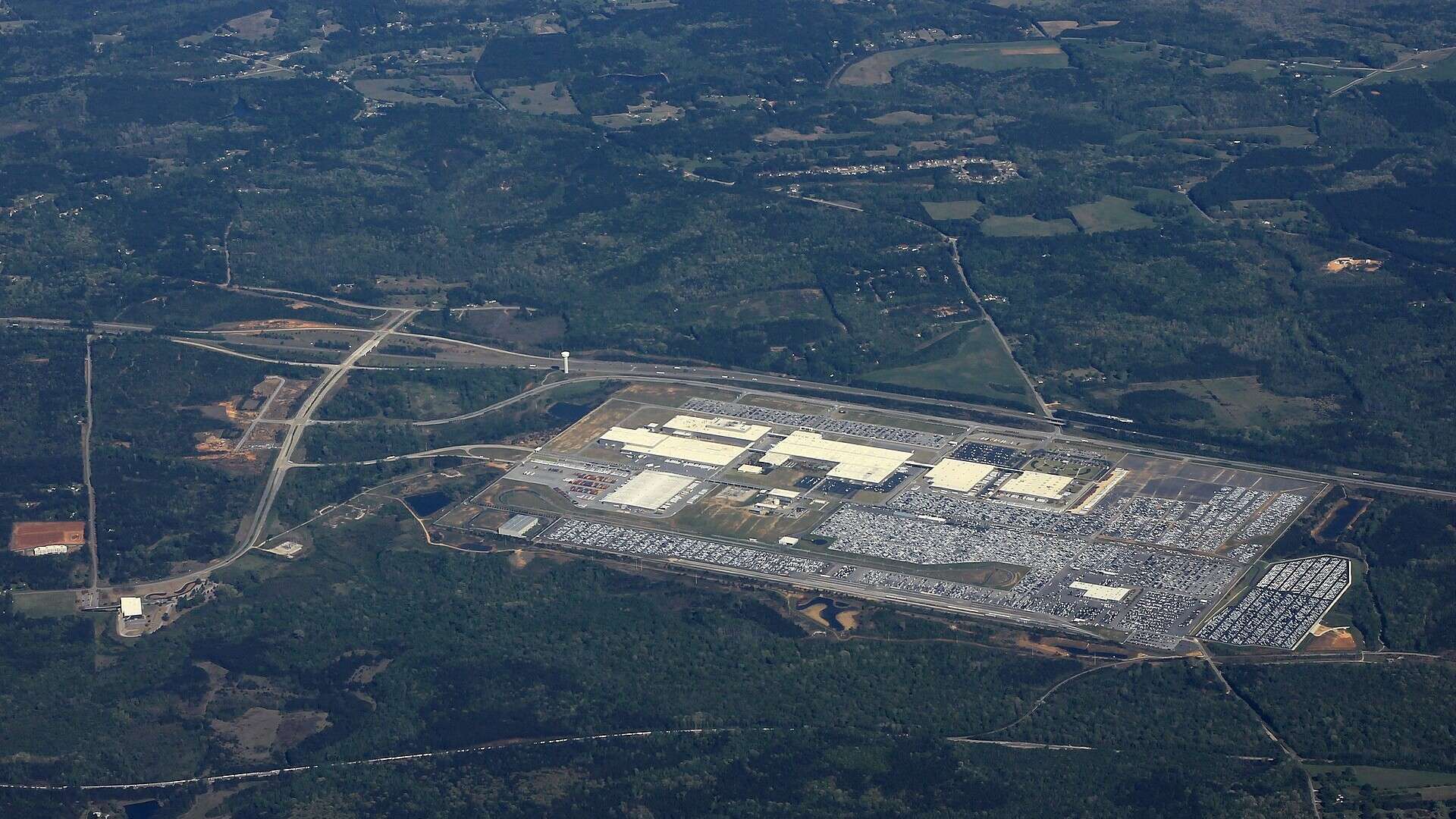 Aerial view of the Kia Georgia plant in West Point