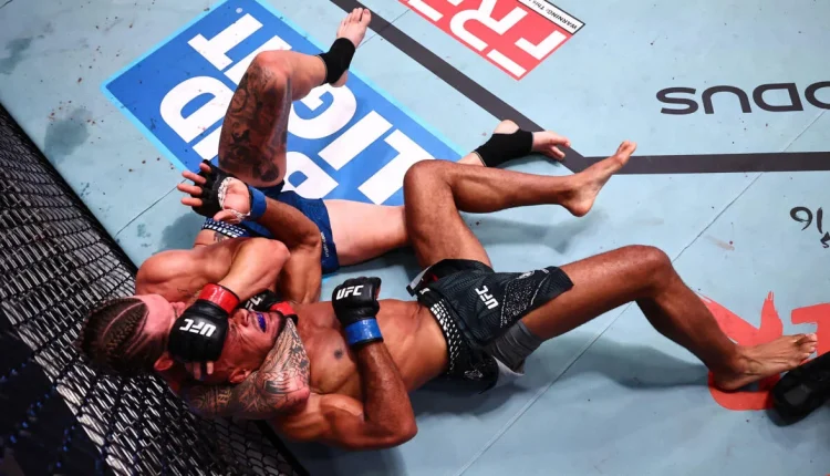 Brendan Allen celebrates his submission victory over Christian Leroy Duncan