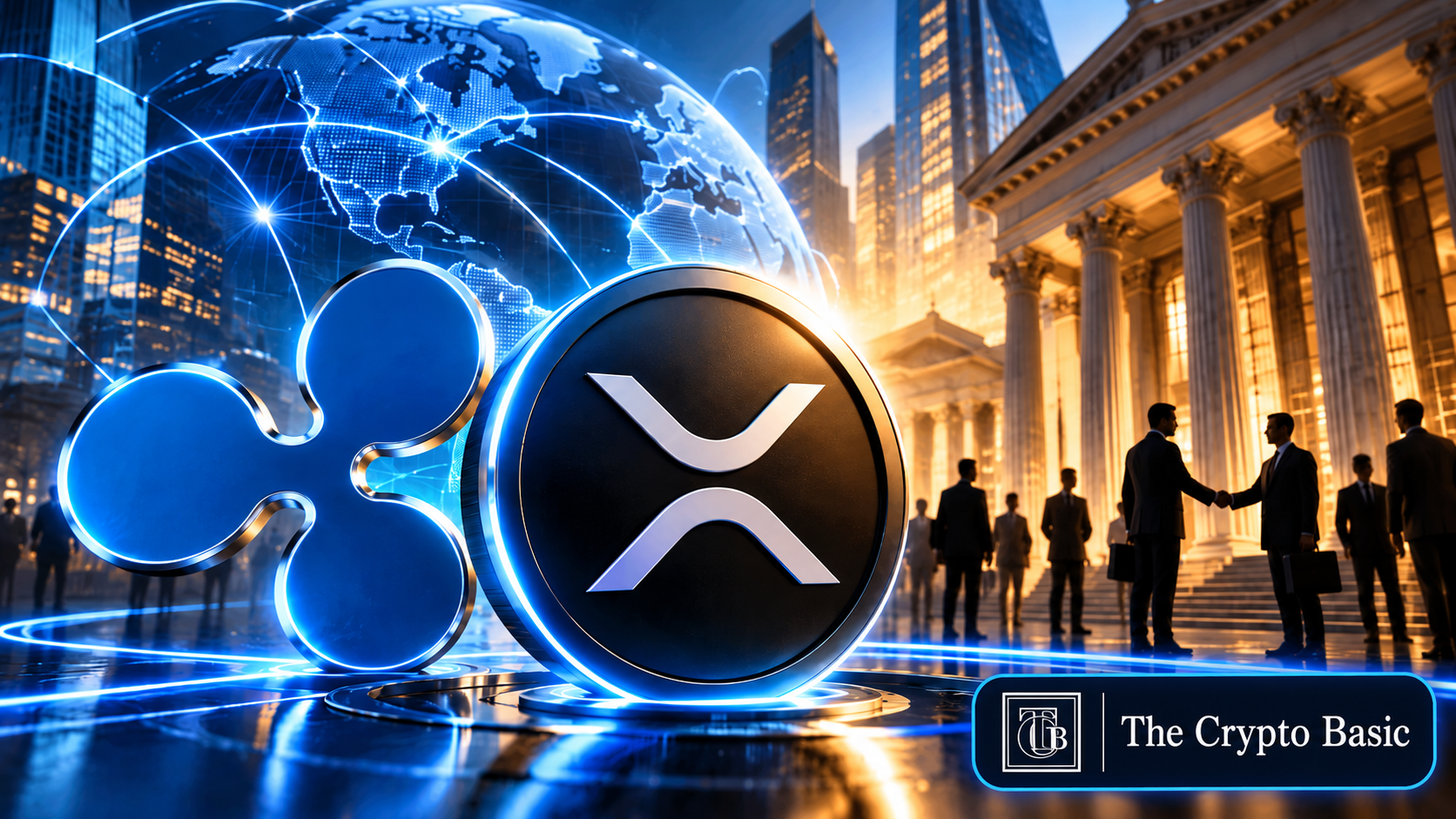 리플과 XRP 관련 금융 뉴스 그래픽