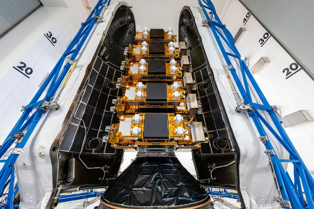 SDA의 PWSA를 위해 Northrop Grumman이 제조한 위성들의 궤도 배치 모습