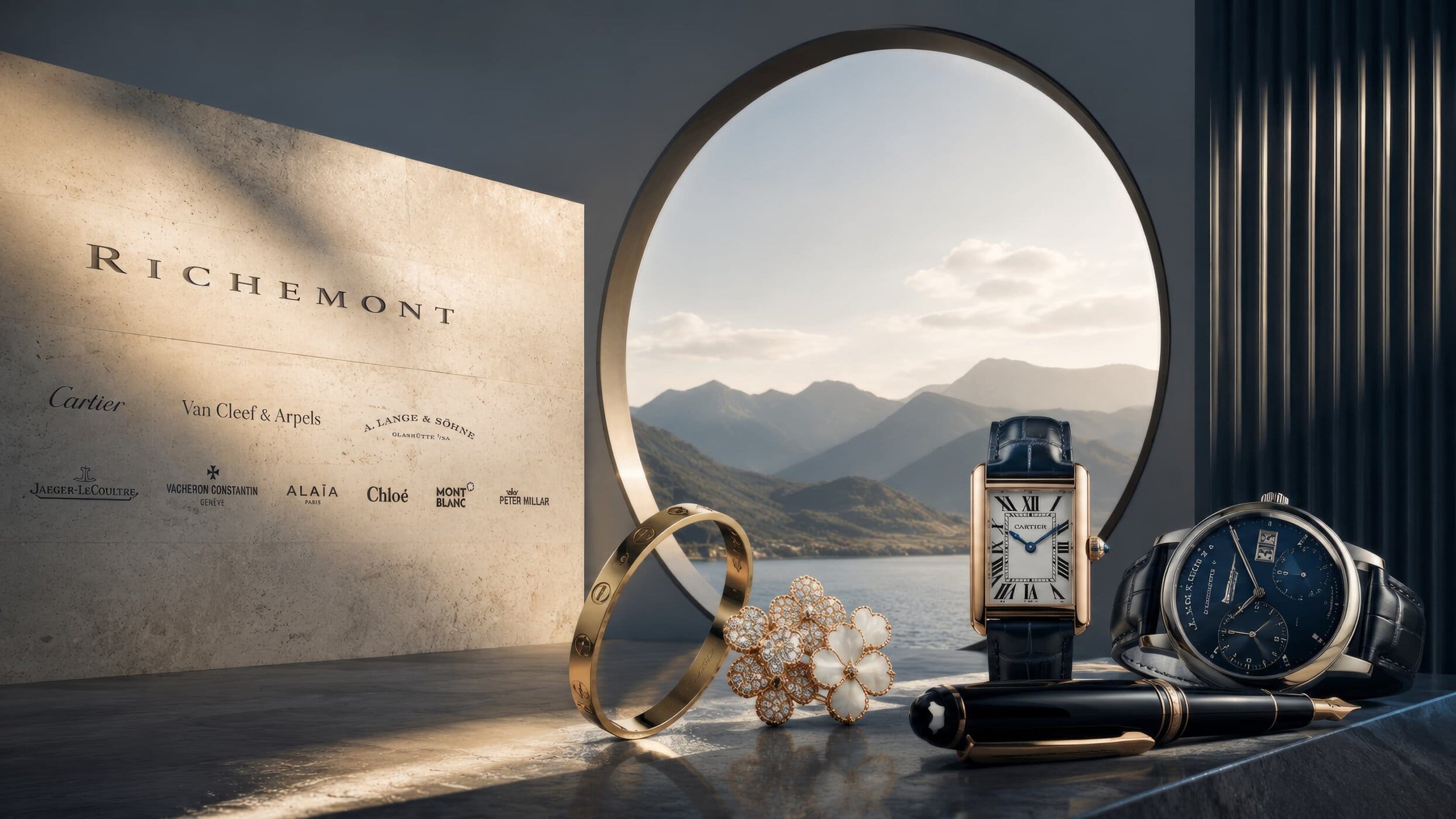 Richemont FY2026 financial results — Cartier and Van Cleef & Arpels logos