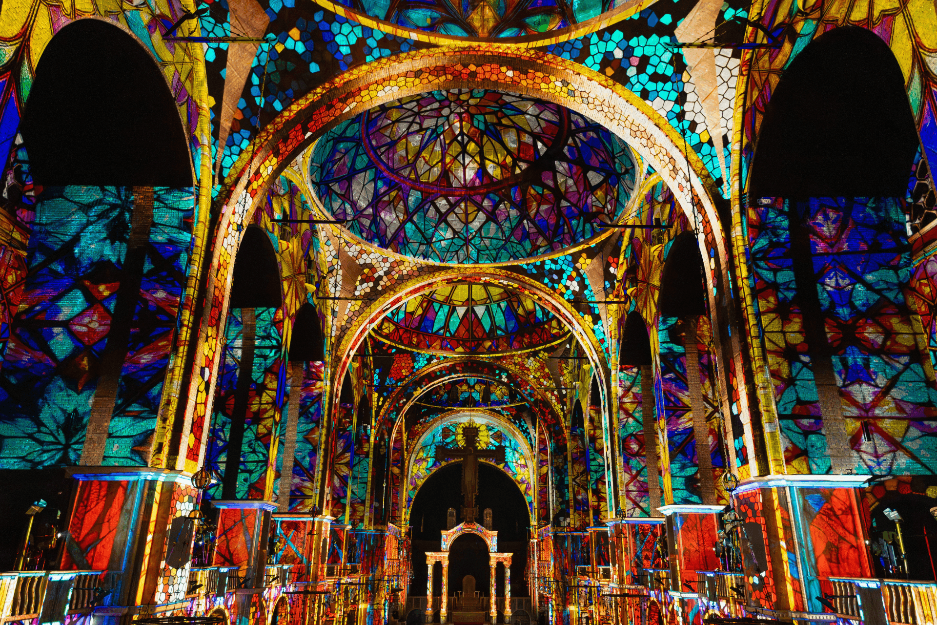 Luminescence light show by Mikhail Sytenkov