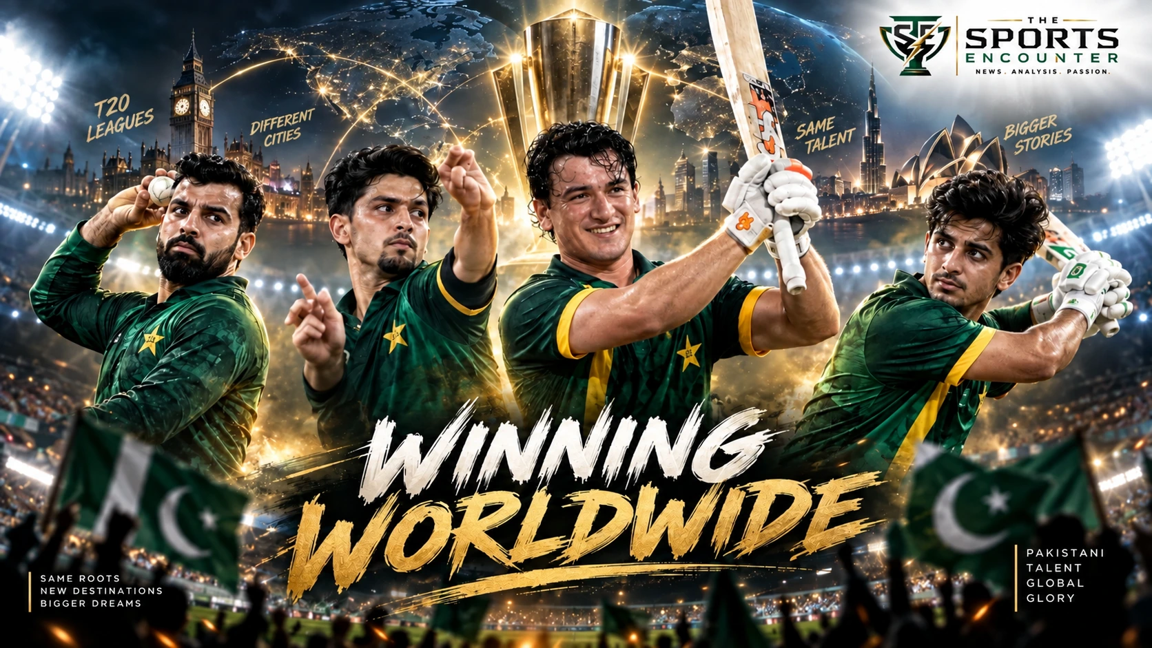Pakistani players celebrating franchise T20 success worldwide