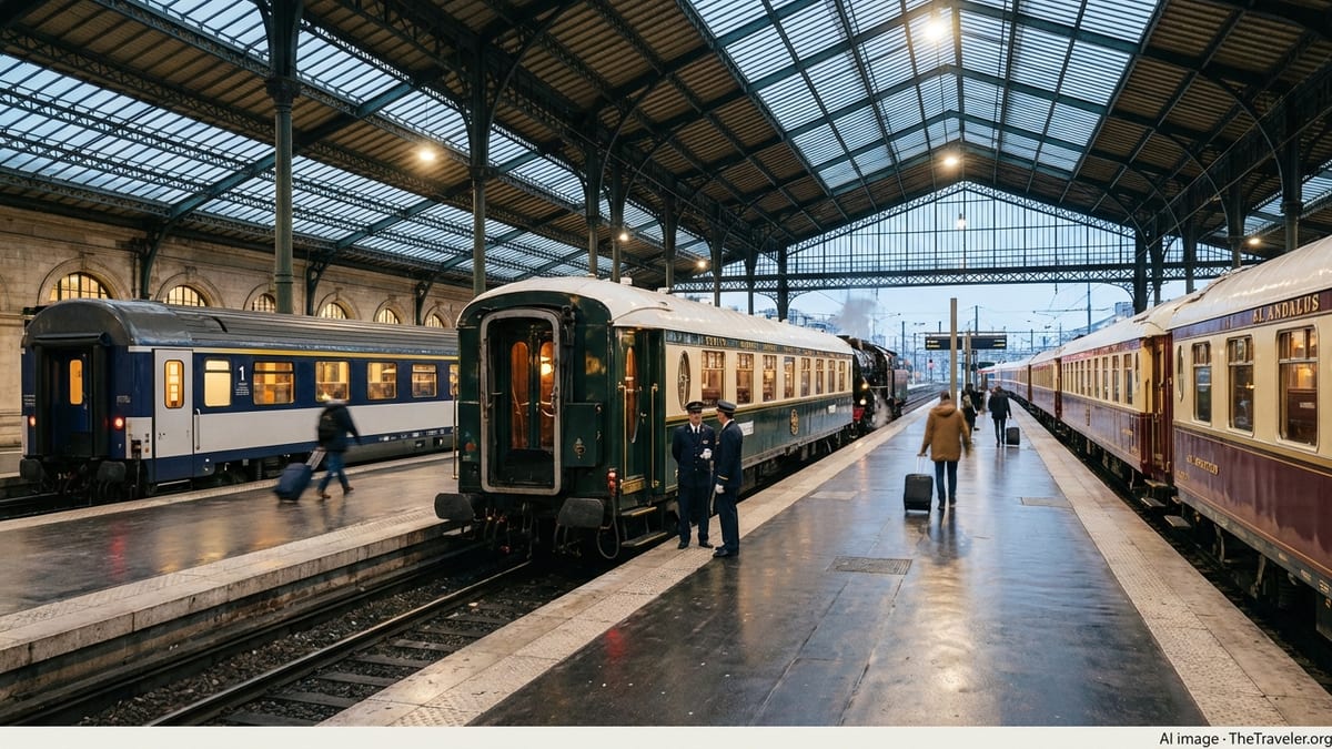 Luxury night train interior