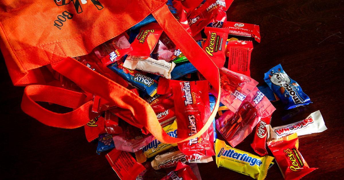 Halloween candy display