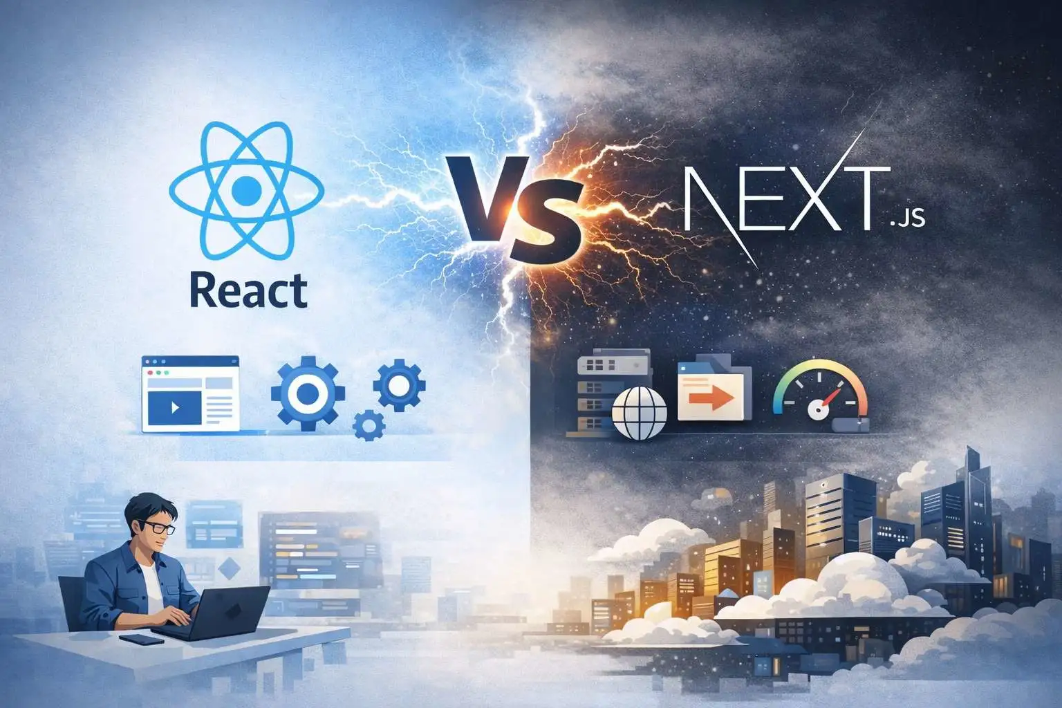 Architectural comparison: React vs. Next.js