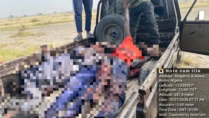Image of Nigerian military base after attack